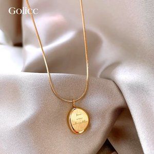 GOLICC Gold Bean Necklace